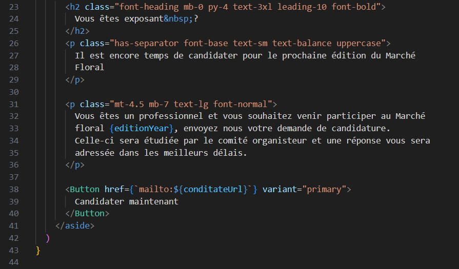 code composant localisation